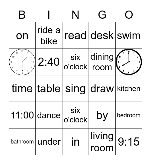 Final Review Bingo Card
