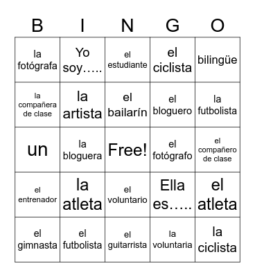 identidades Bingo Card