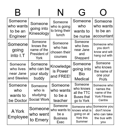 Education Bingo  Bingo Card