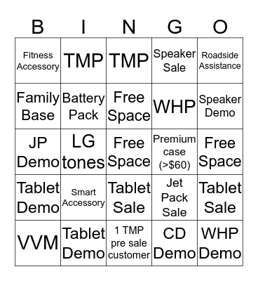 Weekend Bingo Contest 6/26 - 6/28 Bingo Card