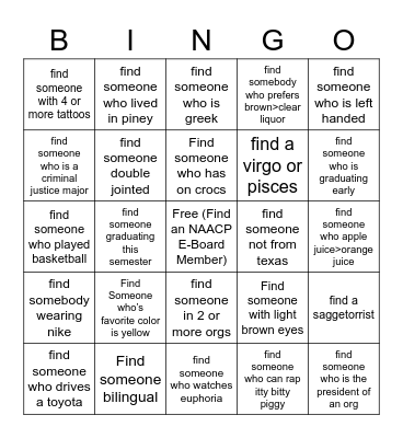 Bingo 6816 Style Bingo Card