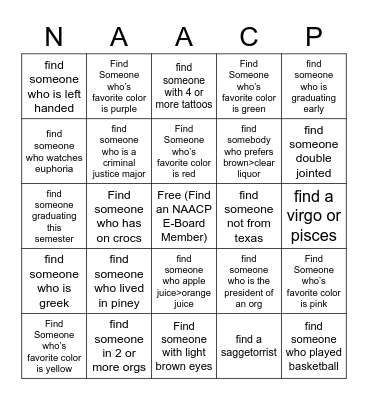 6861 Style Bingo Card