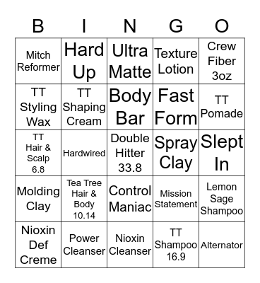 SC 608 Retail Bingo Card
