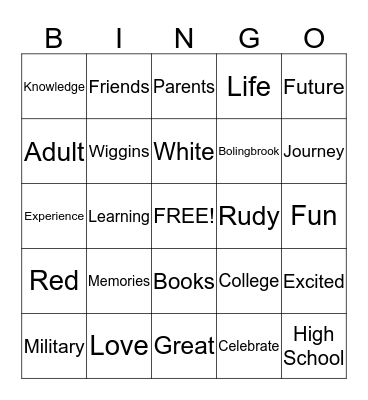 Celebrating Nisean Bingo Card
