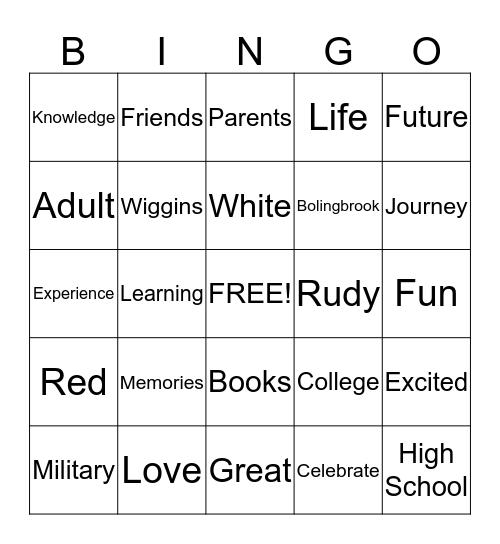 Celebrating Nisean Bingo Card