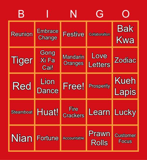 2022 EDMI LNY - BINGO!! Bingo Card