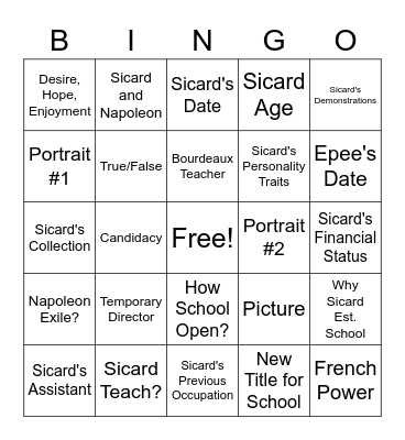 ASl 1E WTMH Ch. 3 Bingo Card
