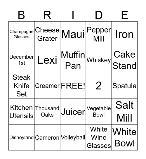 Auguri Bingo Card