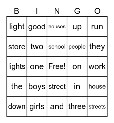 #4 Boys and Girls   #5 Night Bingo Card