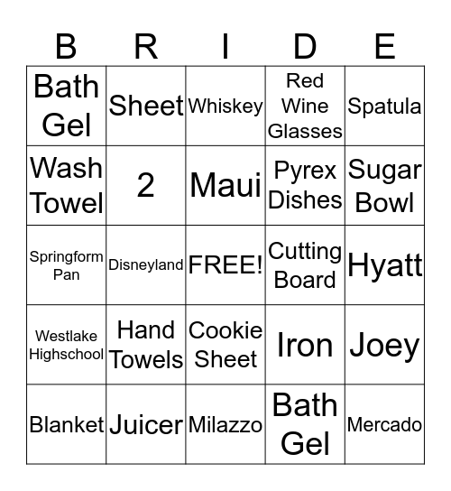 Auguri Bingo Card