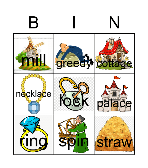 Rumpelstiltskin Bingo Card