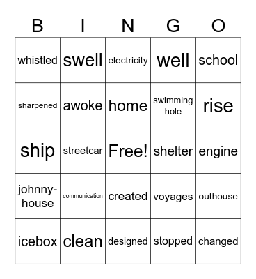 Wit & Wisdom Module 3--Kindergarten Bingo Card