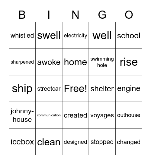 Wit & Wisdom Module 3Kindergarten Bingo Card