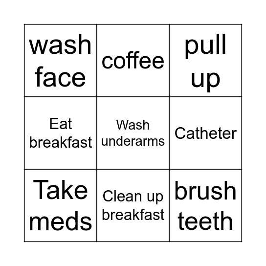 feburary Bingo Card
