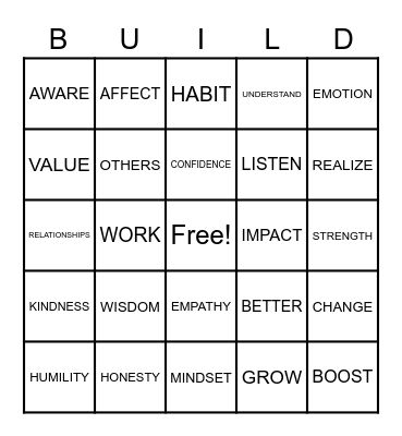 BUILD Bingo Card