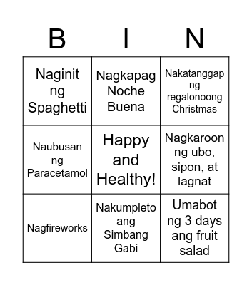 ONLINE KAMUSTAHAN Bingo Card