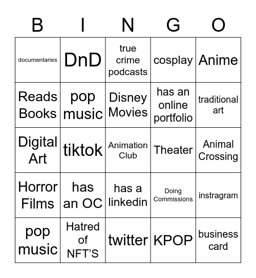 BINGO Card