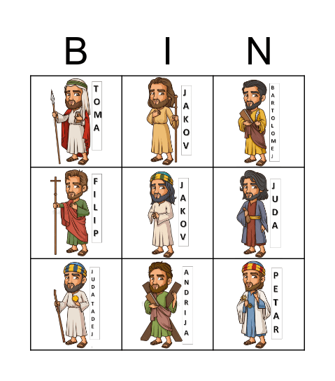 APOSTOLI Bingo Card