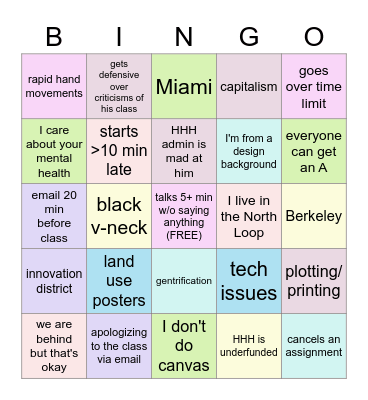Civic Participation Bingo Card