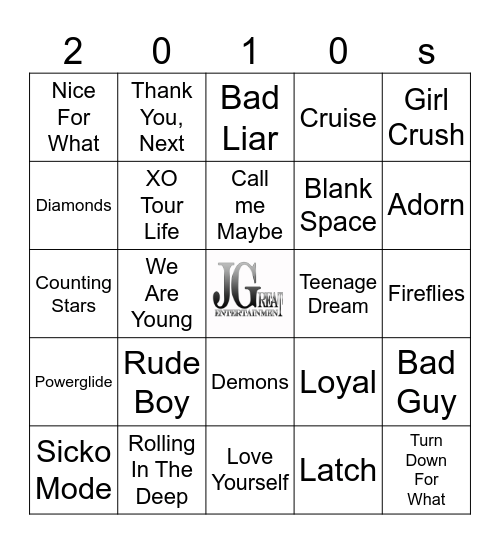 2010s Bingo Card
