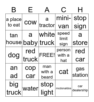 the cool kids bingo Card