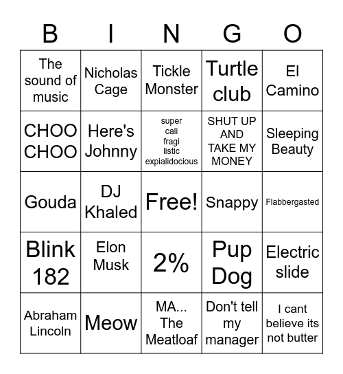 Sales Bingo! Bingo Card