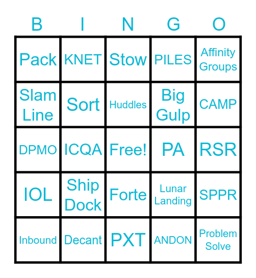 LGB7 BINGO Card