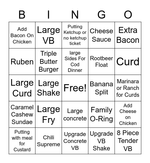 Curd-tastic! Bingo Card