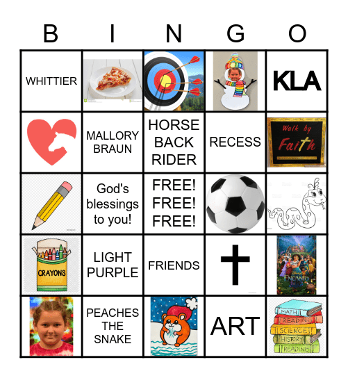 MALLORY! Bingo Card