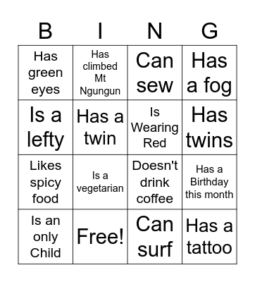 National Fun at Work Day Bingo Card