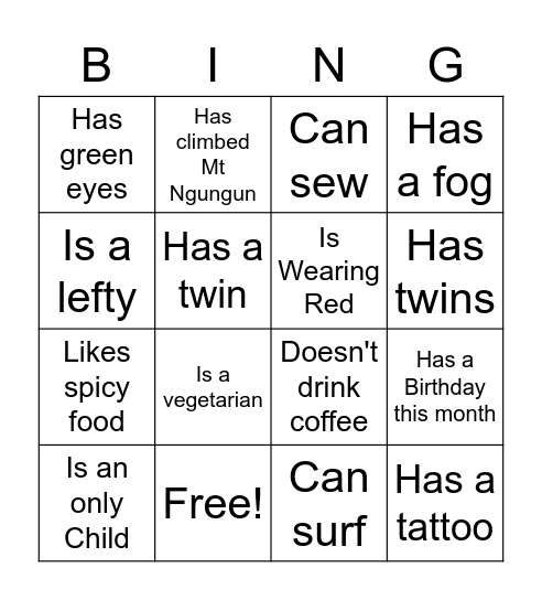 National Fun at Work Day Bingo Card