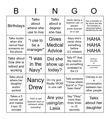 The "you know who" Bingo Card Bingo Card
