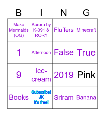 Happy Birthday!!! Bingo Card