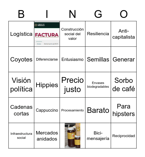 Economía Solidaria Bingo Card