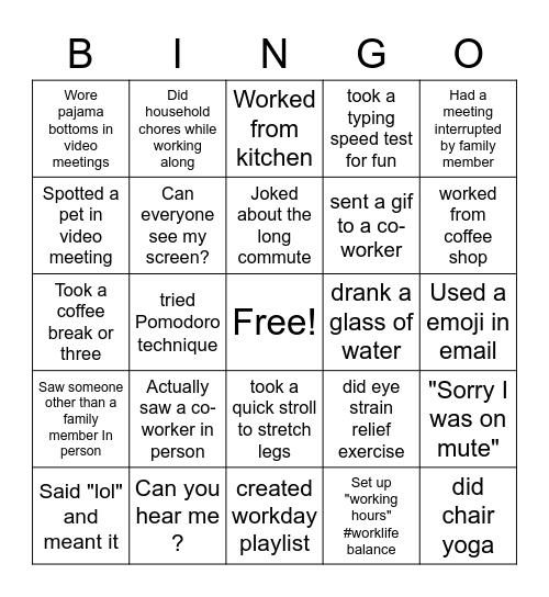 Online Bingo Card