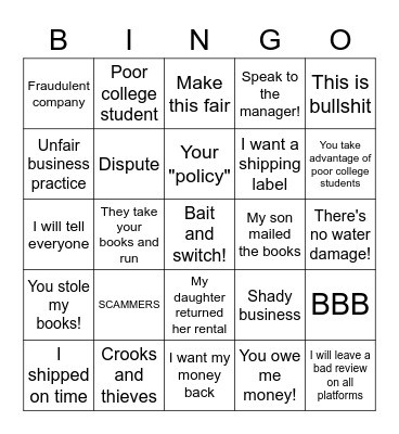 Mark Your Day Bingo Card