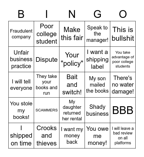 Mark Your Day Bingo Card