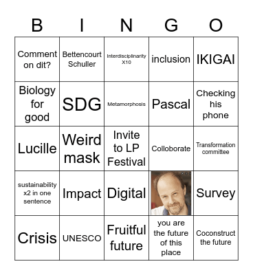 François Taddei Bingo Card