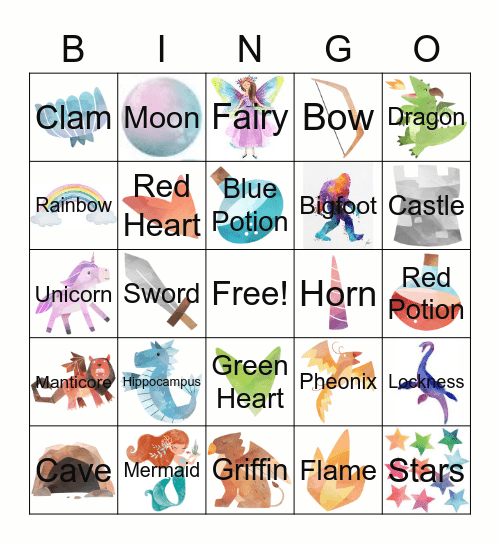 Fantasy Bingo Card