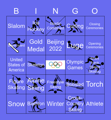 Winter Olympics Bingo Card