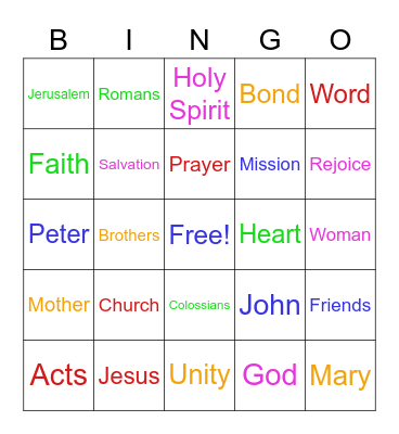 January 23, 2022 Bingo Card