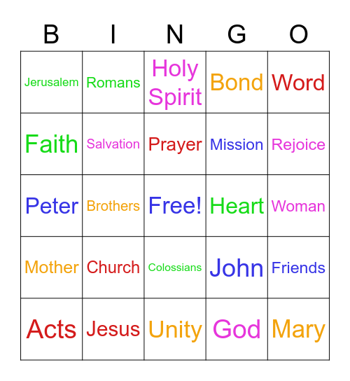 January 23, 2022 Bingo Card