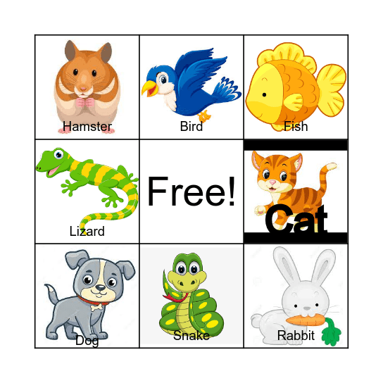 Pet BINGO Card