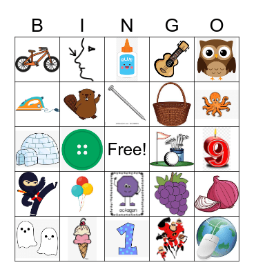 Picture Bingo Card