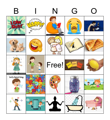 Mental Health Coping Strategies BINGO Card