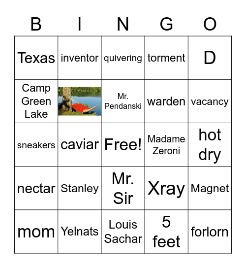 Holes Bingo Card