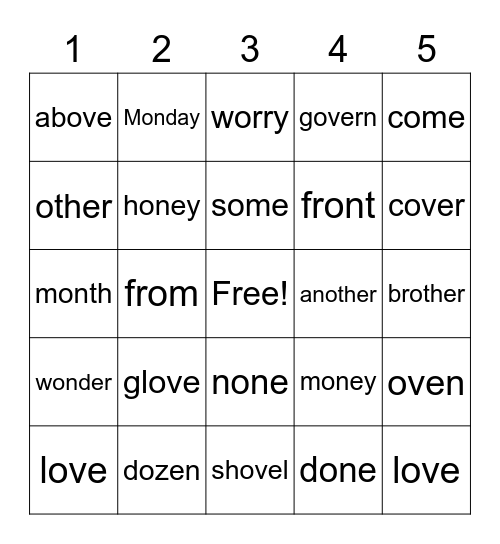 Scribal O (Saxon L. 99) Bingo Card