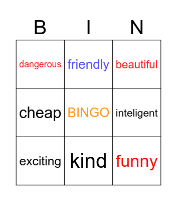 Germany's Insturments Bingo Card