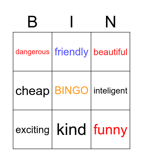 Germany's Insturments Bingo Card
