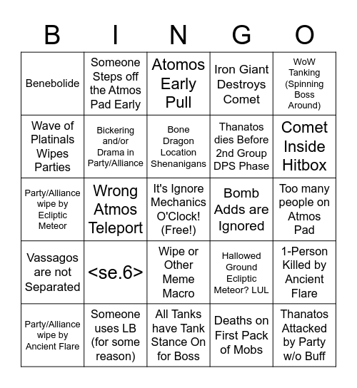 Labyrinth of the Ancients Bingo Card